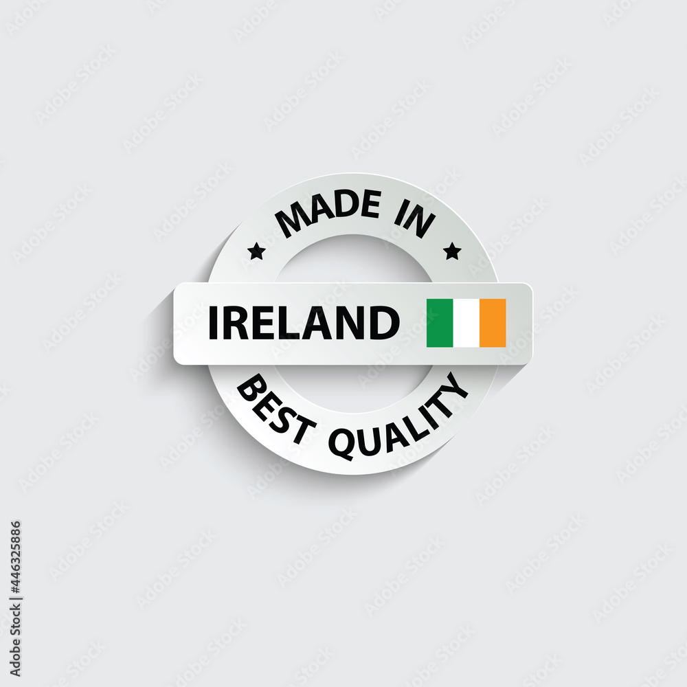 made in Ireland vector stamp. badge with Ireland flag made in Ireland vector stamp. badge with Ireland flag