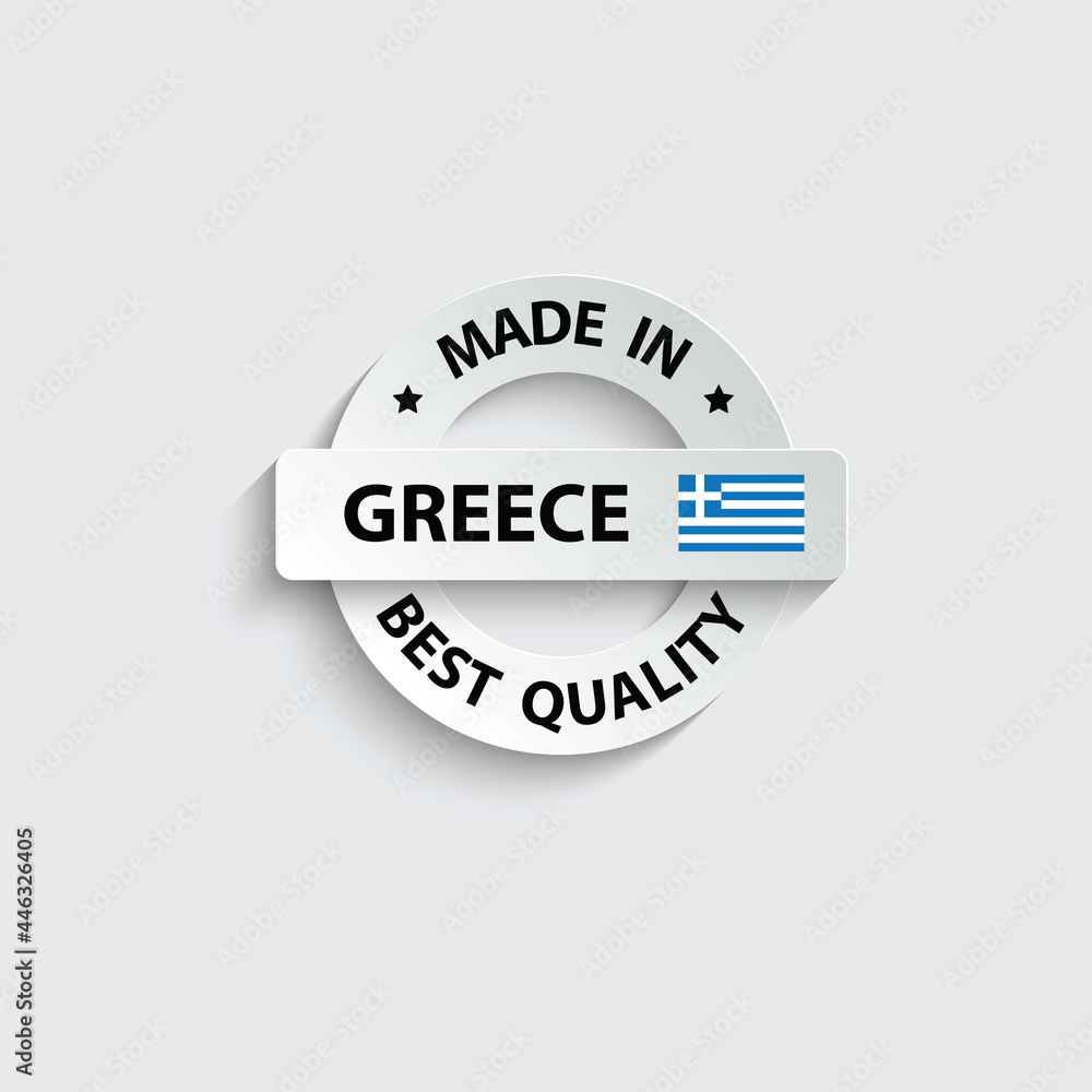 made in Greece vector stamp. bagge with Greece flag made in Greece vector stamp. bagge with Greece flag