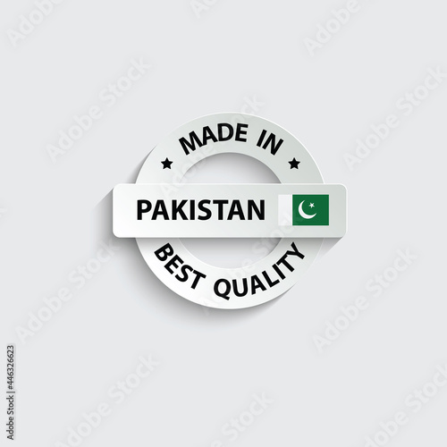 made in Pakistan vector stamp. badge with Pakistan flag	