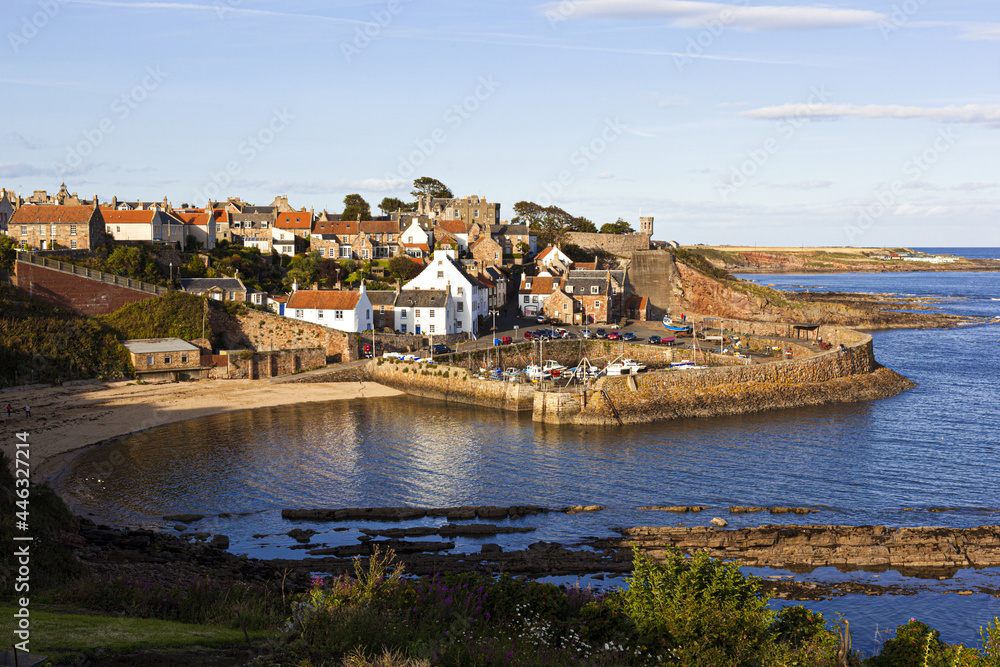 Evening light on the small fishing village of Crail in the East Neuk of Fife, Scotland UK