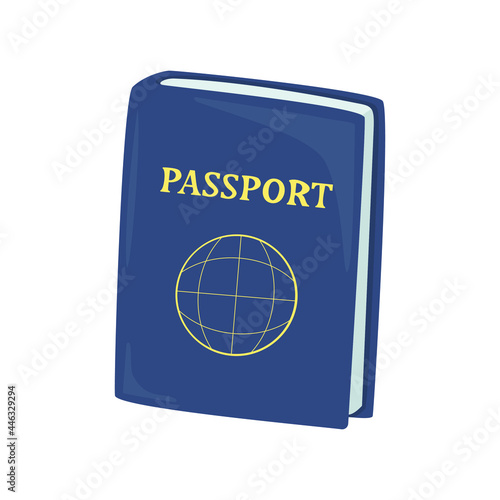 Passport Sign Emoji Icon Illustration. Identity Documentation Vector Symbol Emoticon Design Clip Art Sign Comic Style.