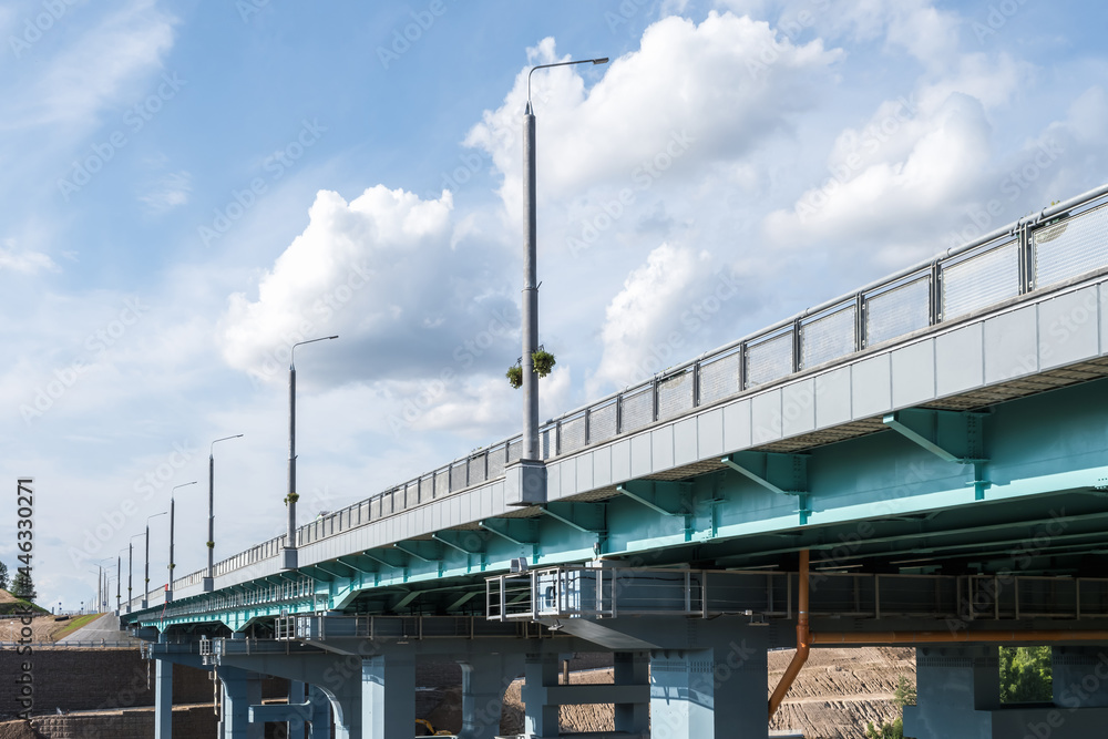 car bridge across the wide river