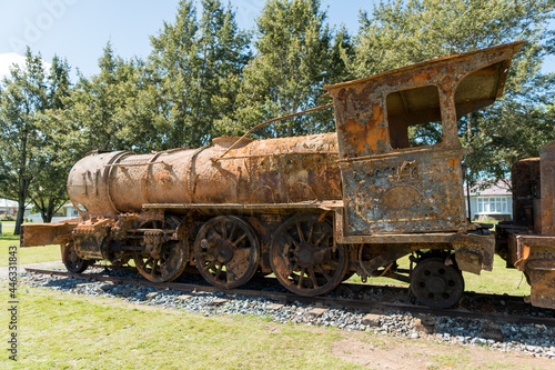 Historic steam train NZR V 127 at Lumsden, New Zealand
