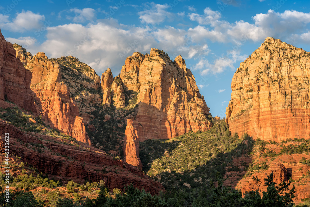 Arizona red rock mountains at sunset