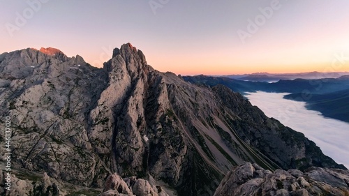 Sunrise at Collado Jermoso near Cordiñanes, Leon, Spain. Picos de Europa National Park. © IMAG3S