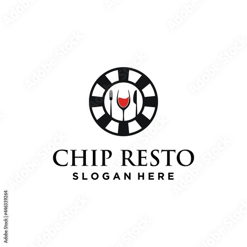 Chip Bistro Restaurant vector logo design