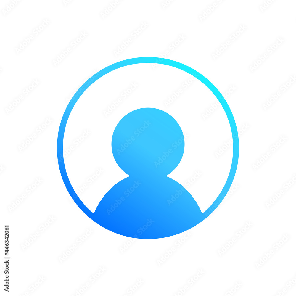 Blue avatar placeholder icon design. Profile picture placeholder icon design. Blue avatar placeholder icon design. Profile picture placeholder icon design.