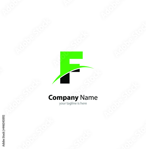 Free Download letter f logo concept with white bakground, minimalist concept - GFXLoad