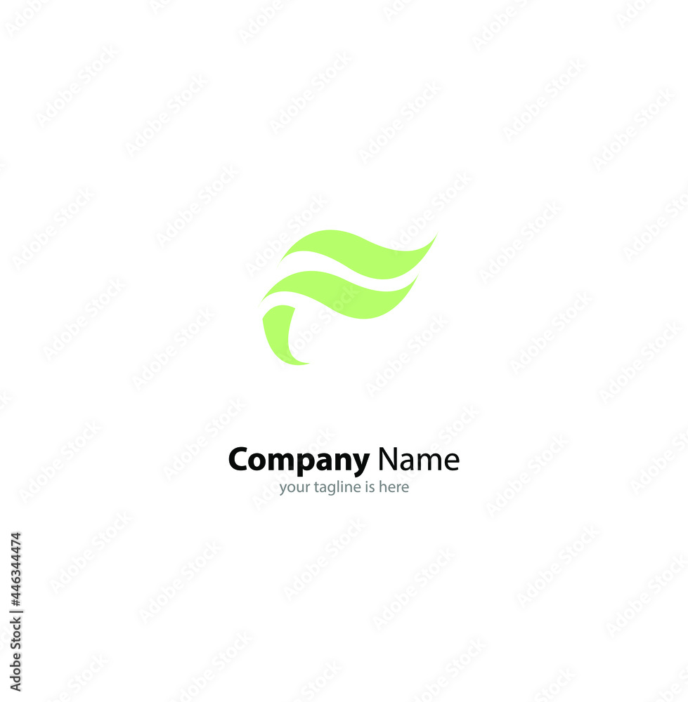 letter f logo concept with white bakground, minimalist concept