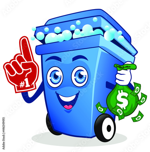 garbage mascot cartoon in vector