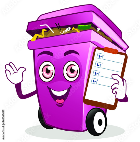 garbage mascot cartoon in vector