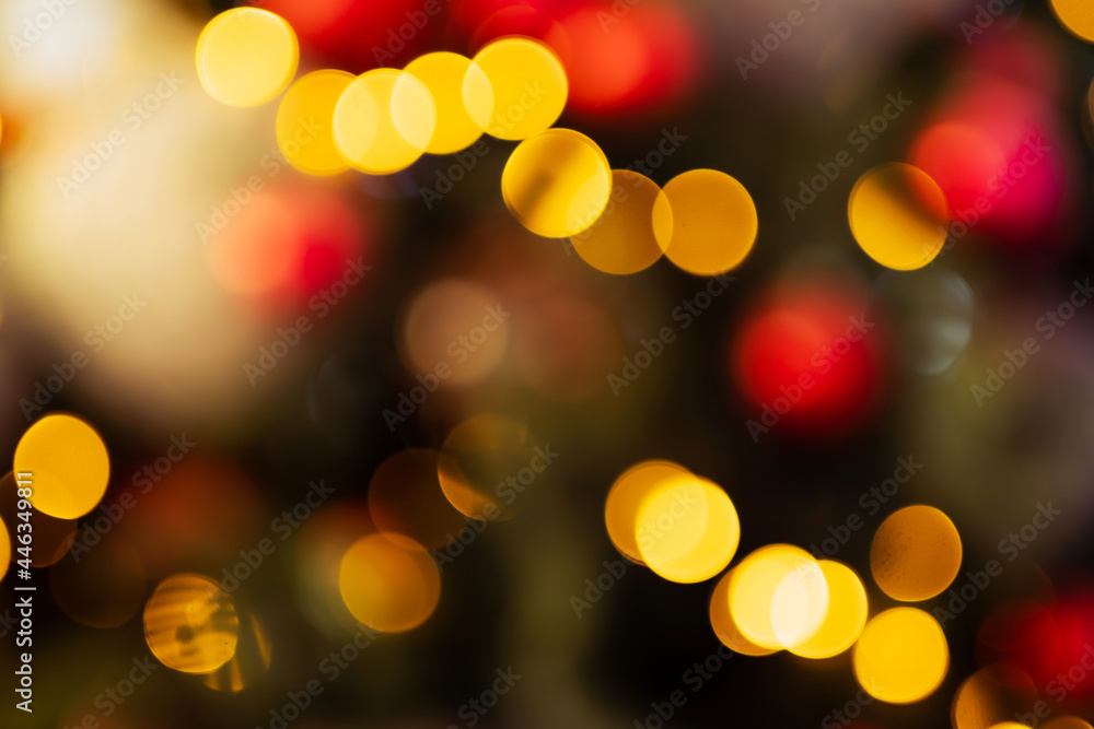 Obraz premium Christmas background for the New Year holiday. Bright garland lights.