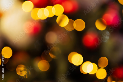 Christmas background for the New Year holiday. Bright garland lights.
