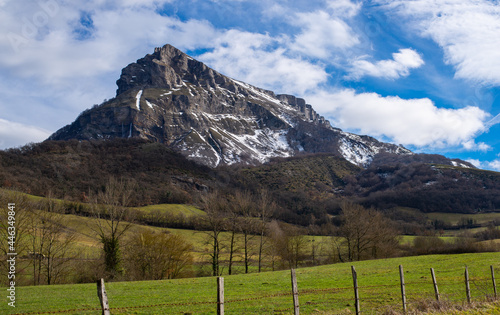 Mount Beriain seen from the road to Lizarraga