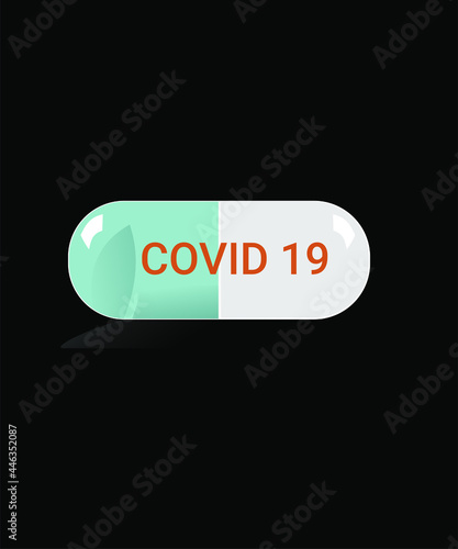 covid capsule icon vector