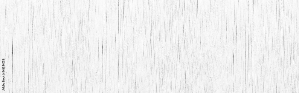 Obraz premium Panorama of White vintage wooden table top pattern texture and seamless background