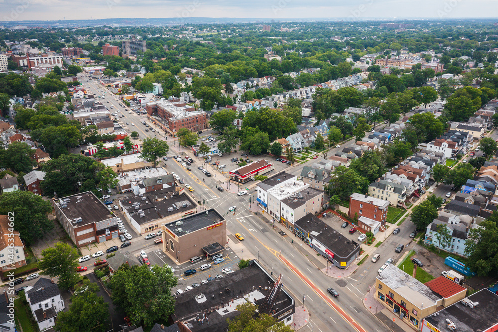 Aerial of East Orange New Jersey 