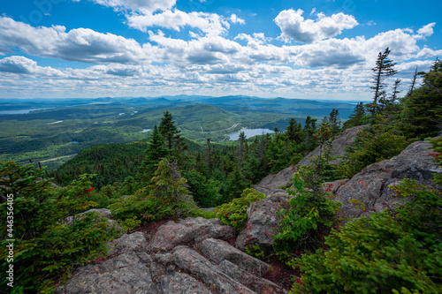 Beautiful landscape from Mont Orford view in a calmness summer day photo