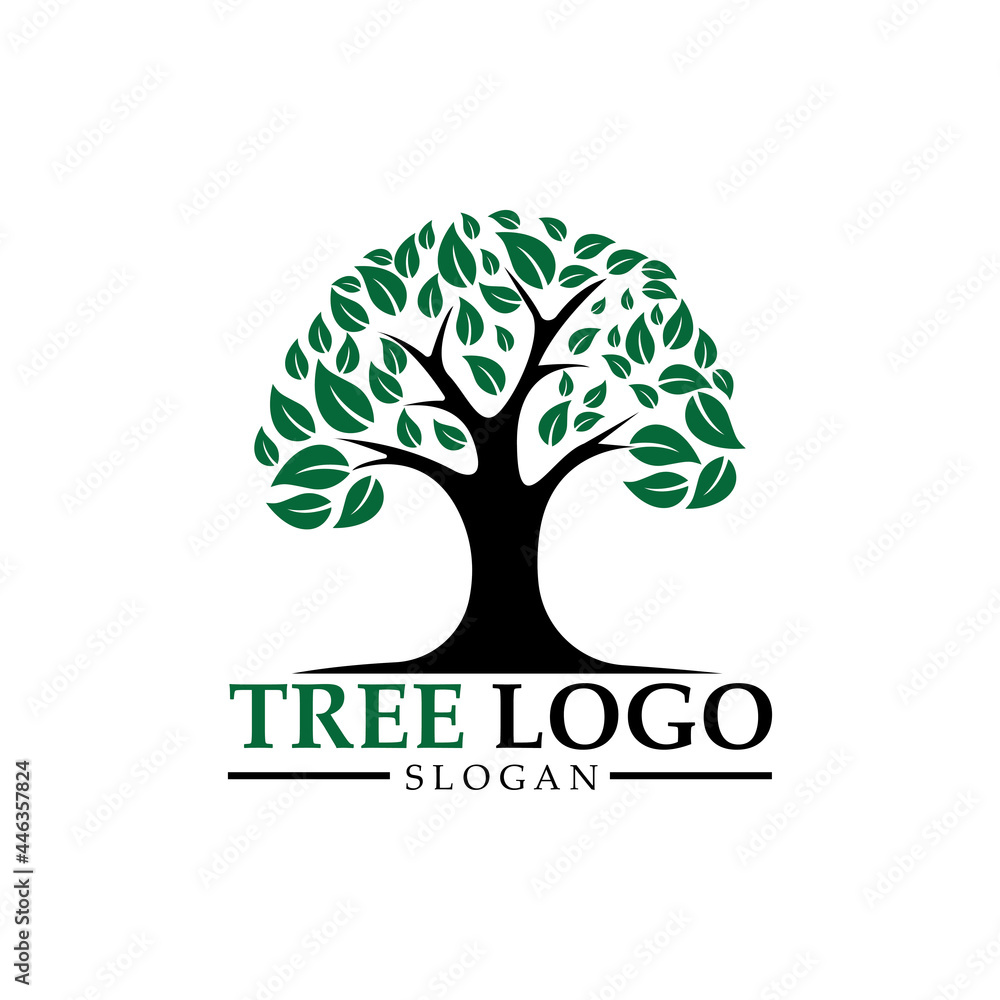 Obraz premium Child care. Tree logo. Educational design .balance and life design. Vector illustration