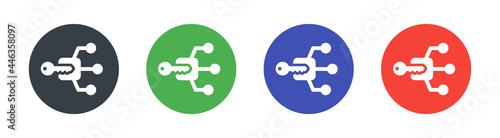 Private key for accessibility icon vector illustration.