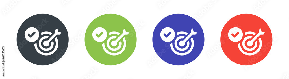 Target bullseye with arrow icon sign. Successful concept. Target bullseye with arrow icon sign. Successful concept.