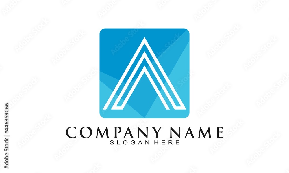 Naklejka premium Letter A arrow modern logo