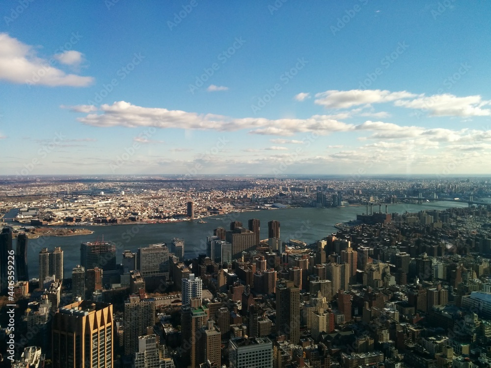 city skyline. NYC