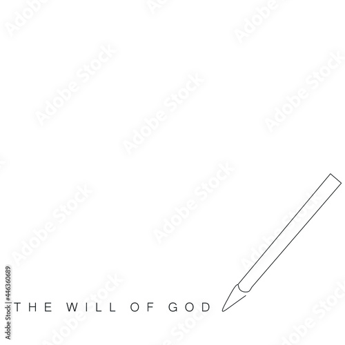 The will of god text words vector illustration