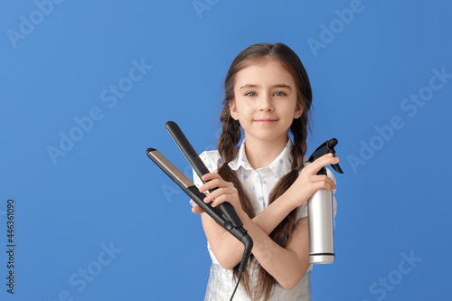 Cute little hairdresser on ...