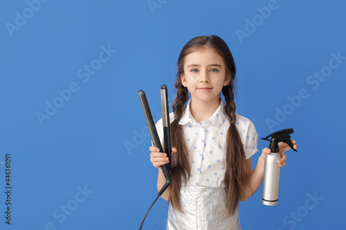 Cute little hairdresser on ...