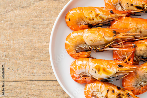 grilled river prawns or shrimps