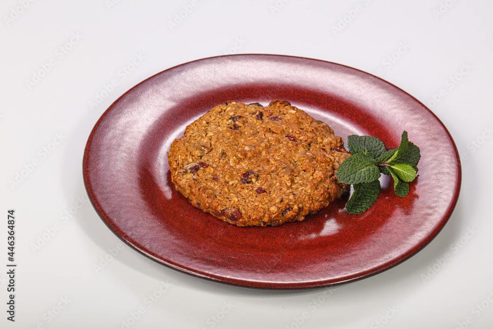 Natural homemade cookie in the plate