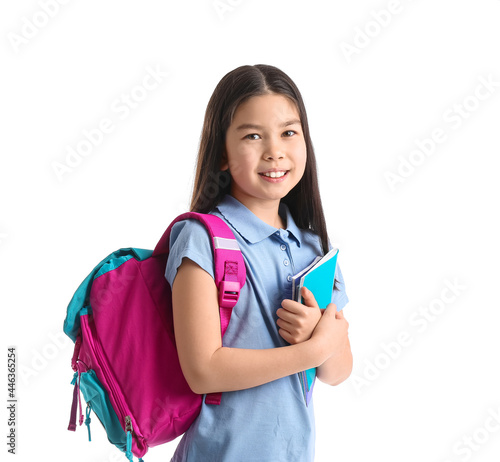 Cute Asian schoolgirl on wh...