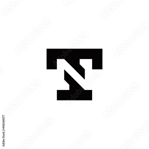t n tn nt initial logo design vector template photo