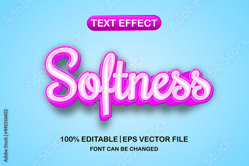 softness 3d editable text effect