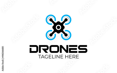 Illustration graphic vector future of drone technology logo design template
