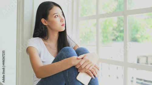 portrait of a depressed woman