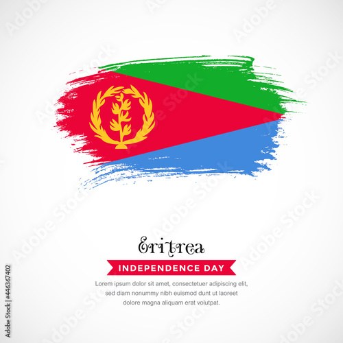 Free Download Brush stroke concept for Eritrea national flag. Abstract hand drawn texture brush background - GFXLoad