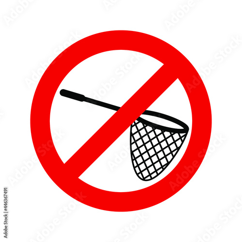 No catching net icon. Vector illustration.