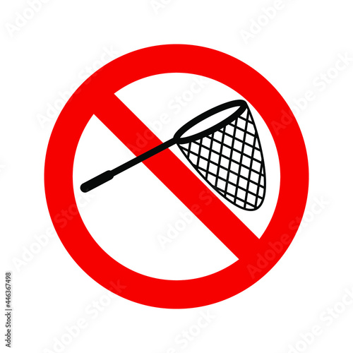 No catching net icon. Vector illustration.
