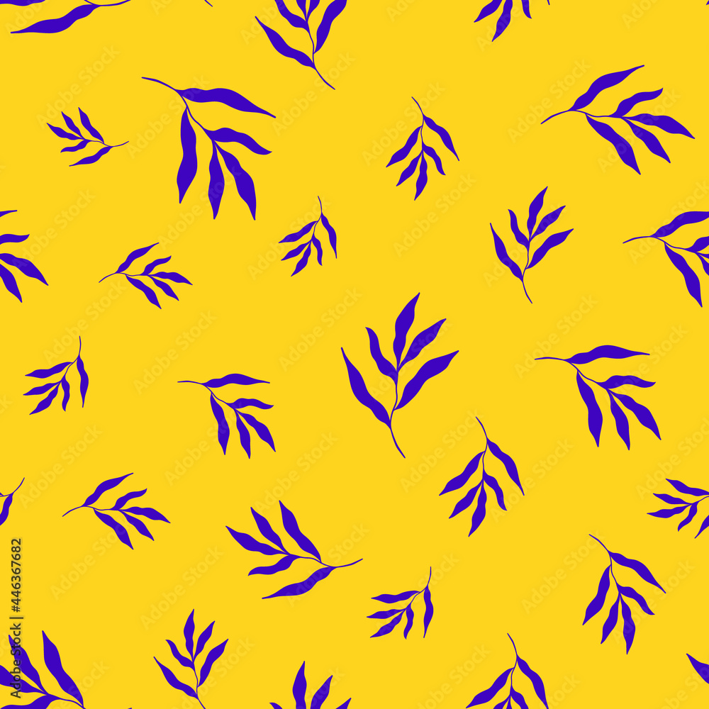 Seamless pattern of purple tropical leaves Seamless pattern of purple tropical leaves