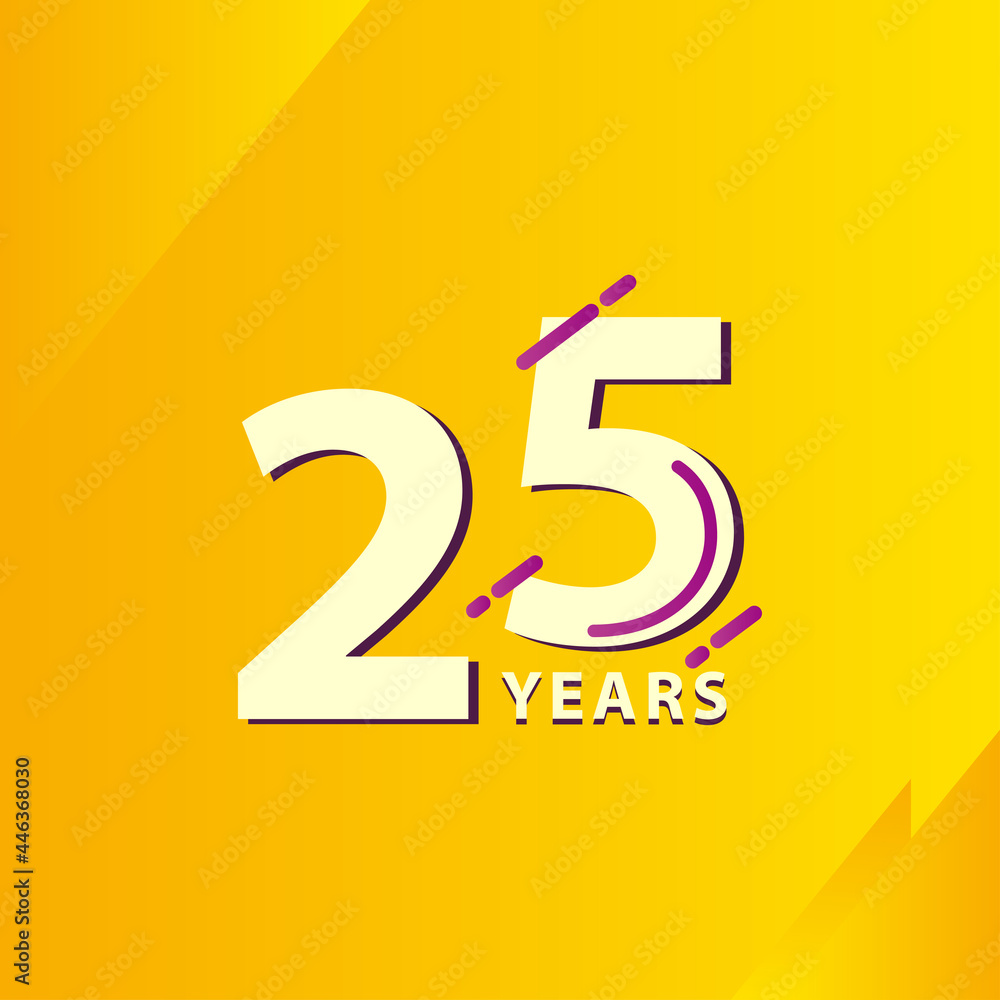 25 Years Anniversary Celebration Vector Template Design Illustration 25 Years Anniversary Celebration Vector Template Design Illustration