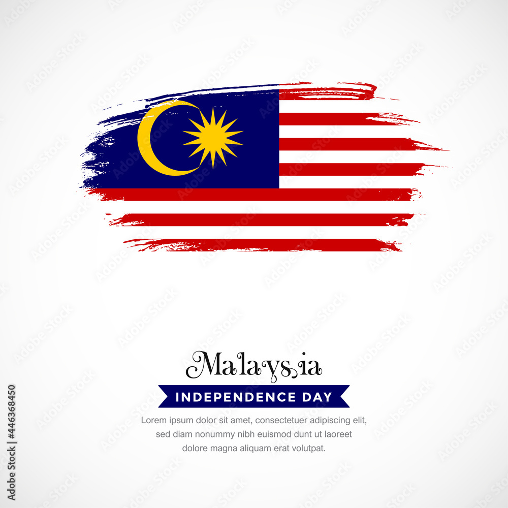 Brush stroke concept for Malaysia national flag. Abstract hand drawn texture brush background Brush stroke concept for Malaysia national flag. Abstract hand drawn texture brush background