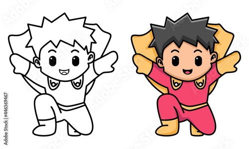 cute hero coloring page for kids