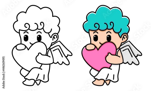 cute fairy coloring page for kids