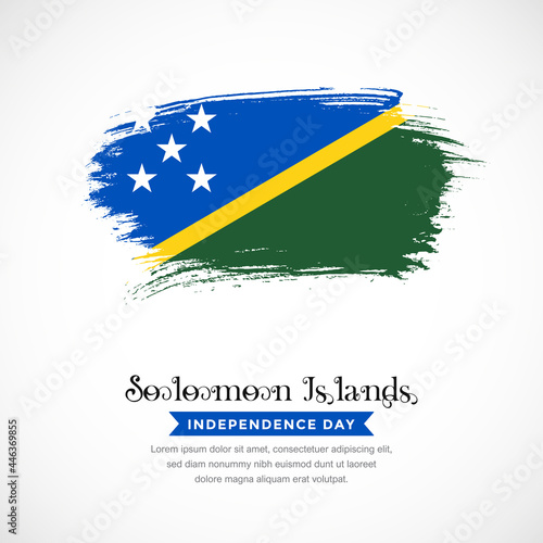 Free Download Brush stroke concept for Solomon Islands national flag. Abstract hand drawn texture brush background - GFXLoad