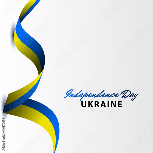 Happy Ukraine Independence Day Celebration Vector Template Design Illustration