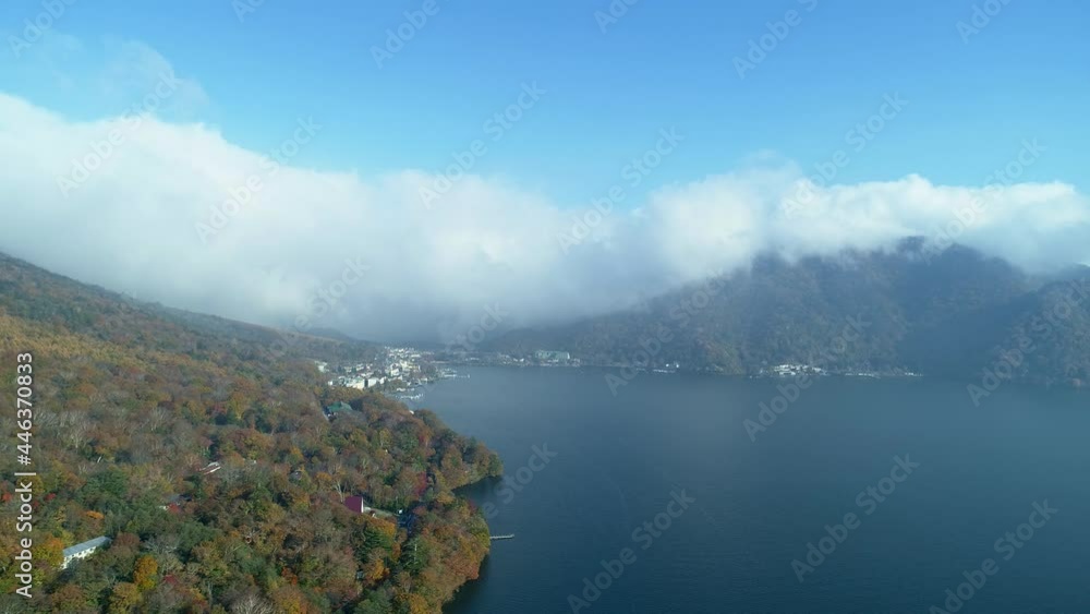 紅葉・ドローン・空撮・中禅寺湖 紅葉・ドローン・空撮・中禅寺湖