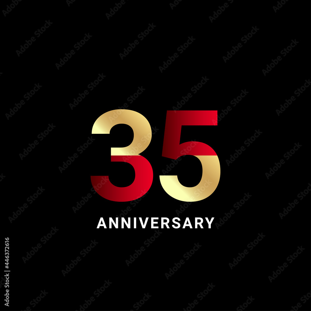 35 Years Anniversary Celebration Vector Template Design Illustration 35 Years Anniversary Celebration Vector Template Design Illustration