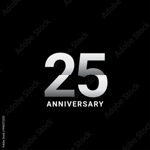 25 Years Anniversary Celebration Vector Template Design Illustration